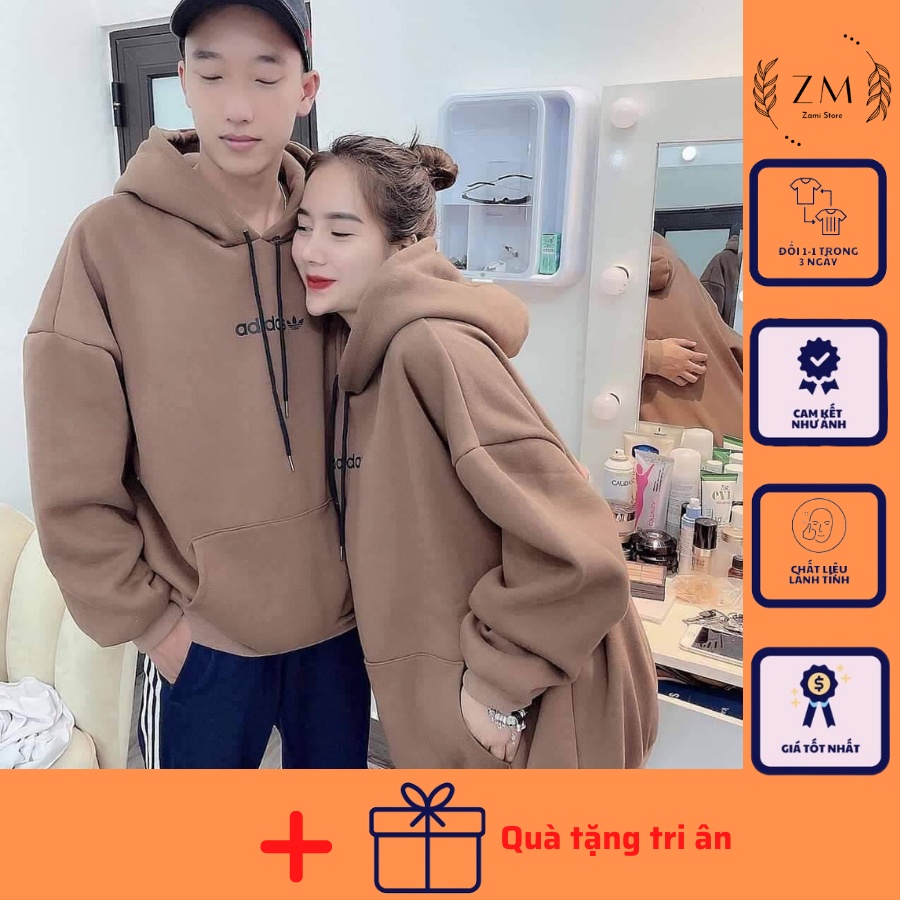 Áo hoodie nam nữ form rộng Chữ Adi unisex đủ màu,Áo nỉ hoodie Nam/Nữ dáng rộng [Ảnh thật/video]