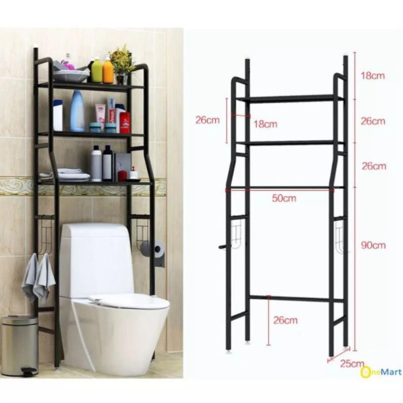 Kệ sau TOILET. Kệ nhà tắm 3 tầng thông minh. Kích thước 165x55x25cm. Sang trọng, tiết kiệm không gian