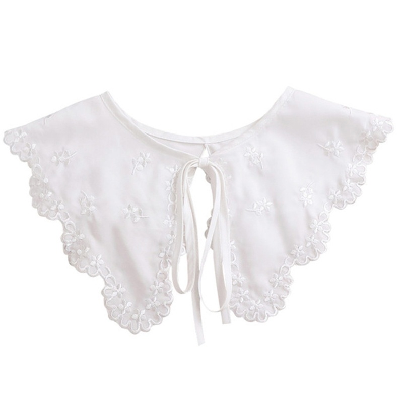 Cổ Áo Giả Thêu Hoa Màu Trắng Dành Cho Búp Bê Nữ
