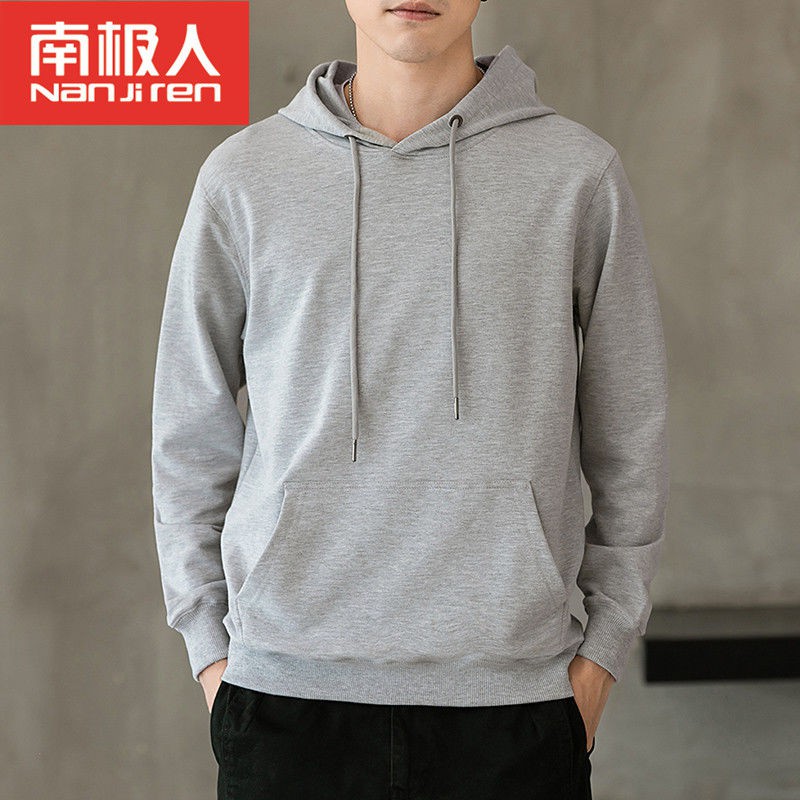 Áo Hoodie Cotton Màu Đỏ Trơn Phong Cách Trung Hoa Thời Trang