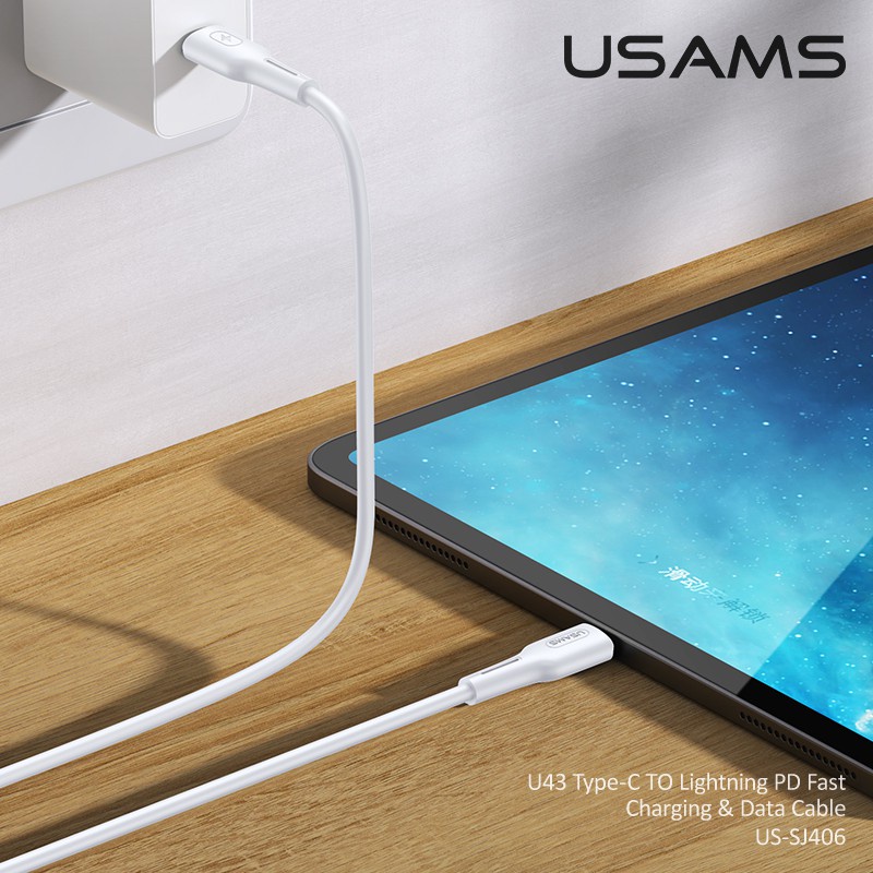 Usams Dây Cáp Sạc Nhanh PD 30W 1.2m USB Type C IP Chất Lượng Cao