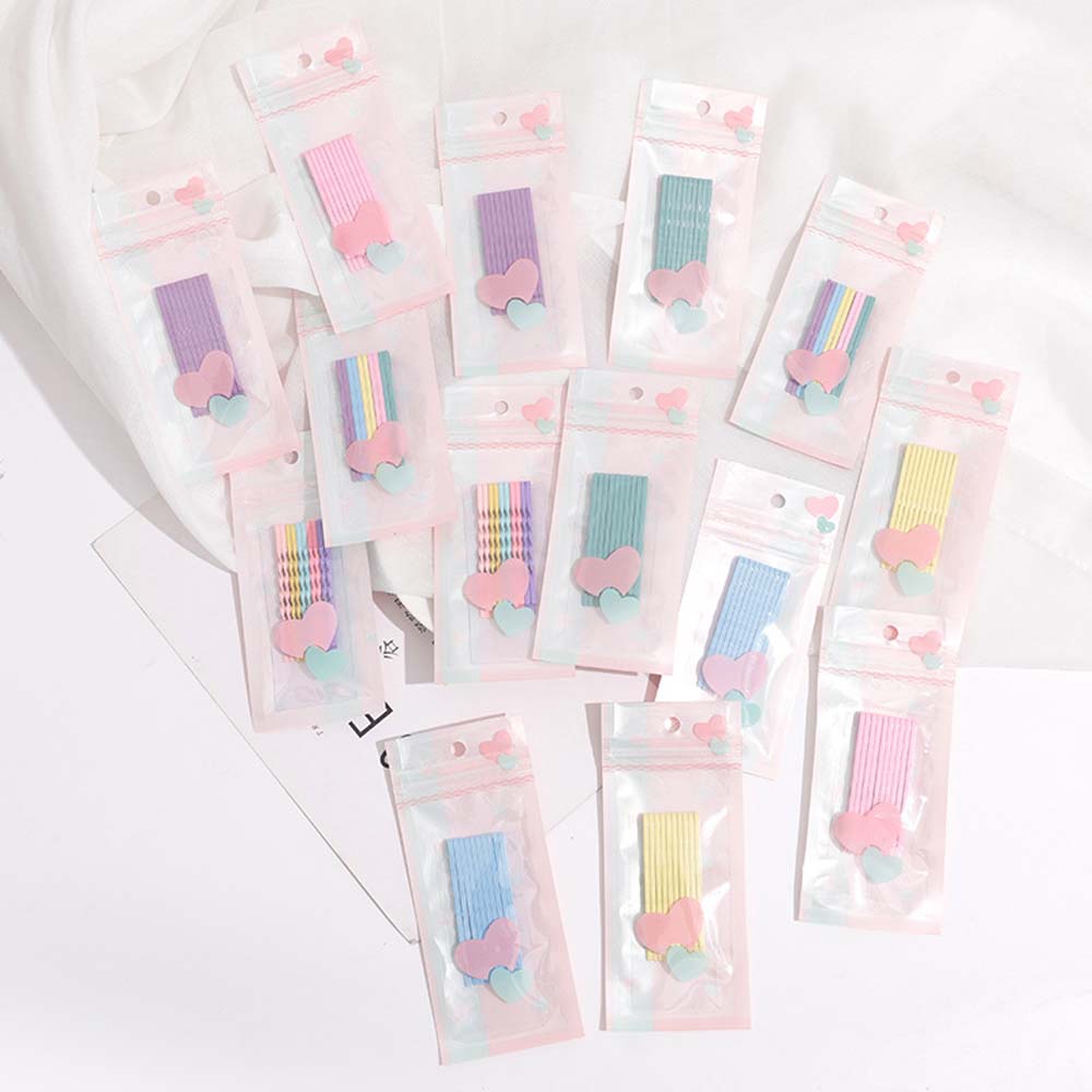 Set 10 kẹp tóc kim loại nhiều màu sắc dễ thương dành cho nữ