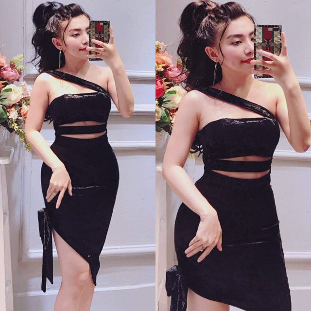 Đầm body khoét eo cột đùi