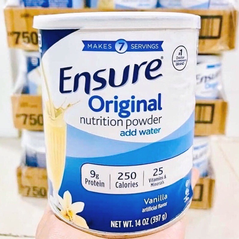[AIR 23 bill mỹ]  Sữa bột Ensure Original Vanilla Hương Vani 397g 400g Mỹ