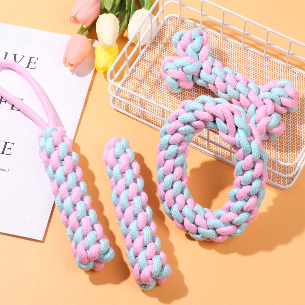 Đồ chơi nhai gặm bằng dây thừng cotton chống cắn tùy chọn kiểu dáng dành cho thú cưng