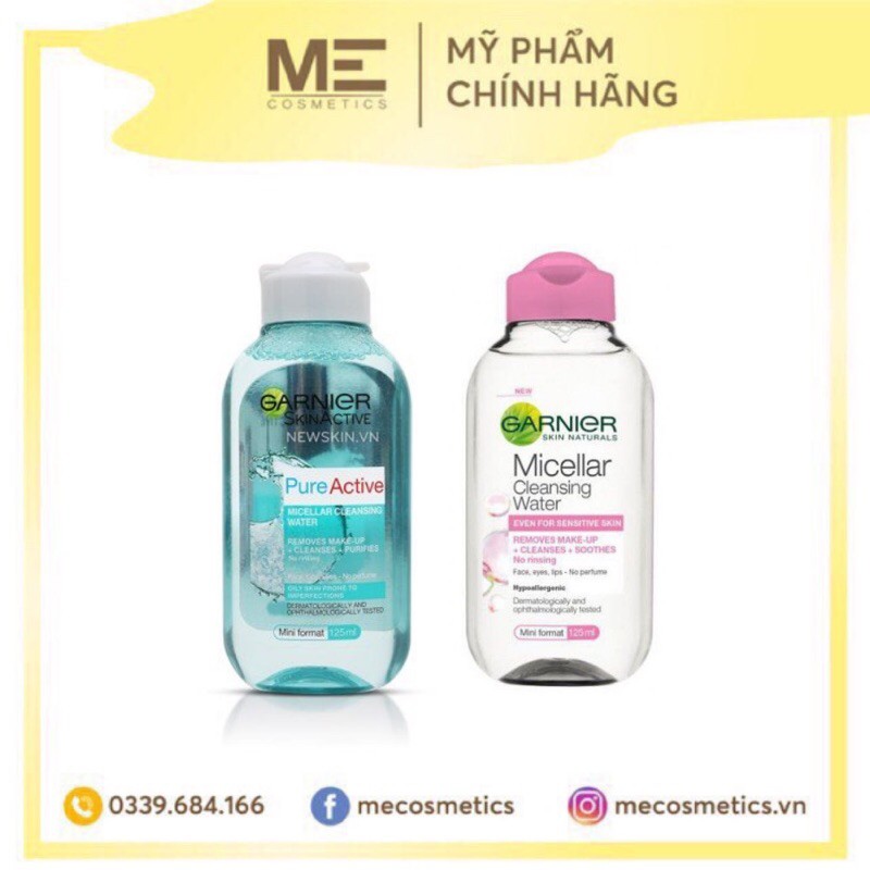 Tẩy Trang Garnier Micellar Cleansing Water 125ml