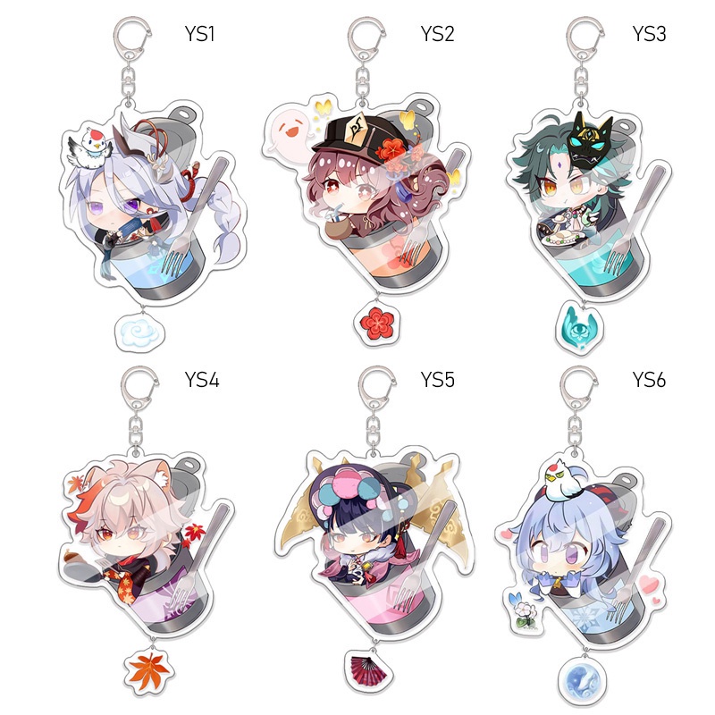 flowersqueen Móc khóa hình nhân vật SAYU Yoimiya Kazuha Kamisato Ayaka Rosaria bằng acrylic phiên bản mới
