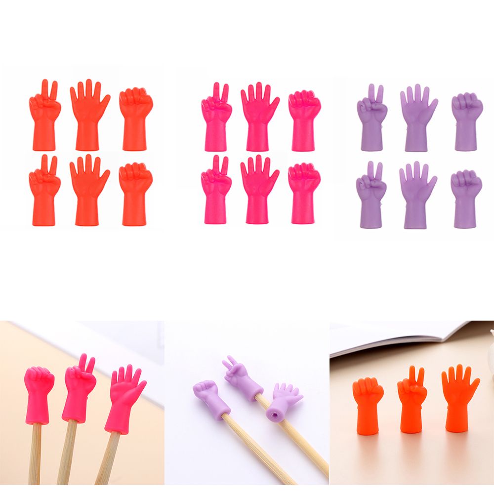 Set 6 Nút Chặn Bảo Vệ Đầu Kim Khâu Chống Trượt Nhiều Màu Tiện Dụng