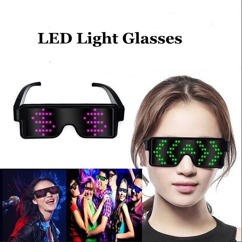 Kính Mát Tích Hợp Đèn LED Có Thể Thay Đổi Màu Sắc Với Cổng Sạc USB Tiện Dụng