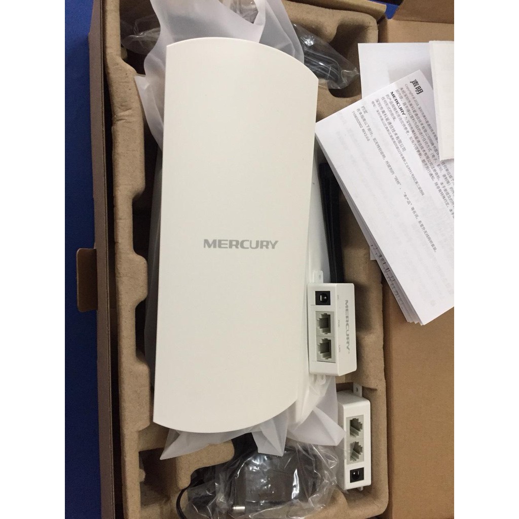 Bộ thu phát Wifi không dây MERCURY MWB201 2.4G 1KM Dùng cho camera IP, thang máy, Kéo wifi Xa | BigBuy360 - bigbuy360.vn