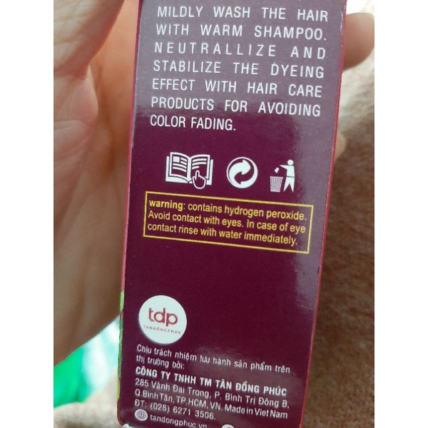 Thuốc nhuộm tóc màu NÂU ÁNH ĐỒNG ( tặng kèm trợ nhuộm , găng tay )
