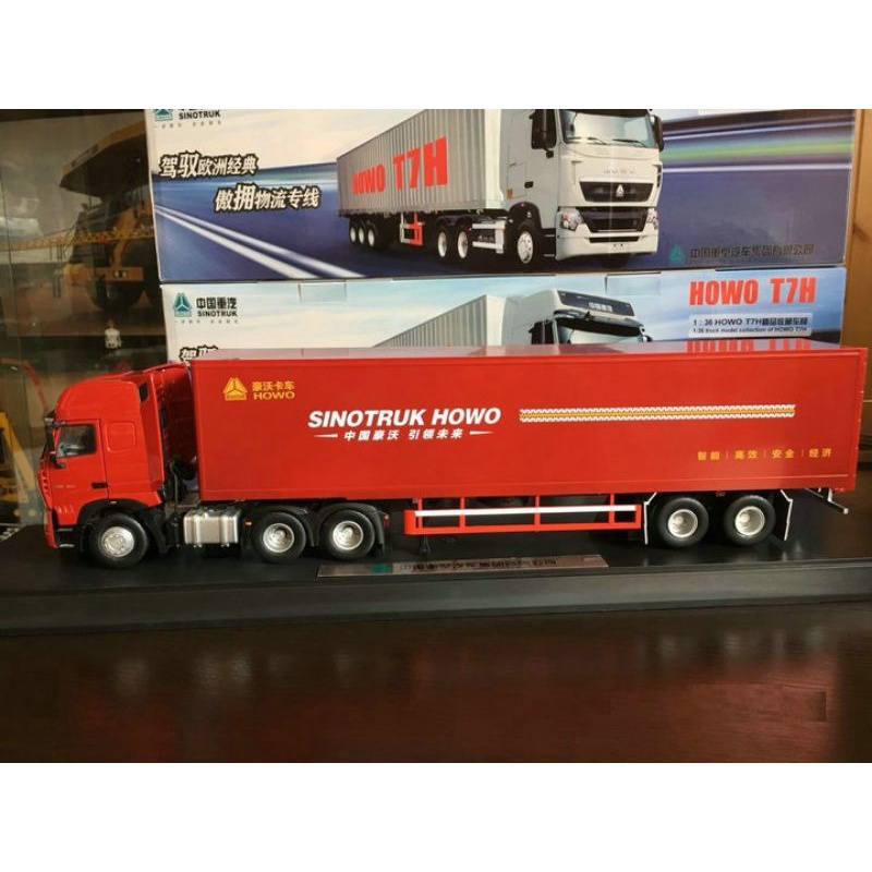 XE tải mô hình sinotruk howo TH7 CONTAINER hợp kim 1:36