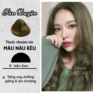 Nhuộm tóc Màu Nâu Rêu màu nhuộm tại nhà ko Tẩy