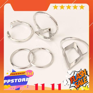 (BÁN SỈ)[AH23]BỘ 5 PHỤ KIỆN NHẪN THỜI TRANG MŨI TÊN HÀN QUỐC CỰC HOTMIỄN SHIP ĐƠN 99K