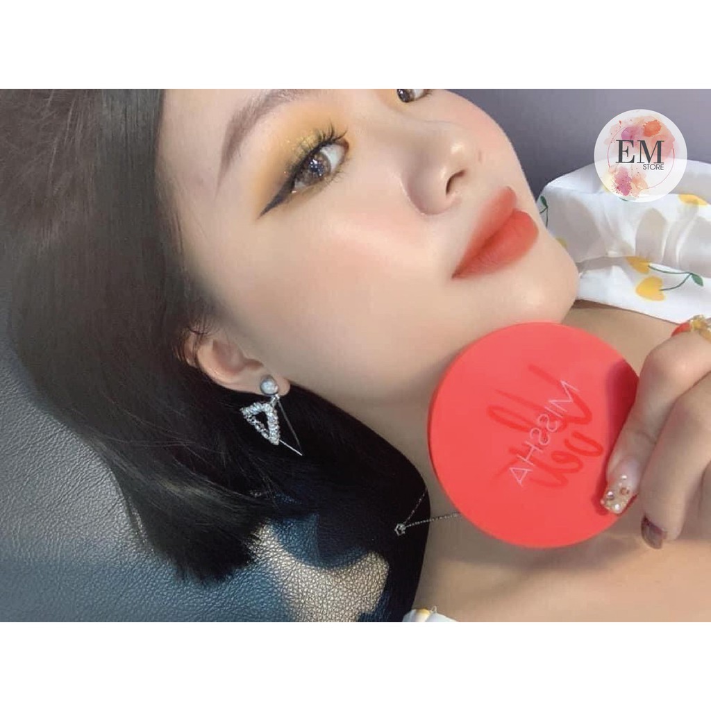 Phấn nước missha Đỏ Velvet Finish Cushion , làm sạch lỗ chân lông tuyến bã nhờn giúp da mịn màng