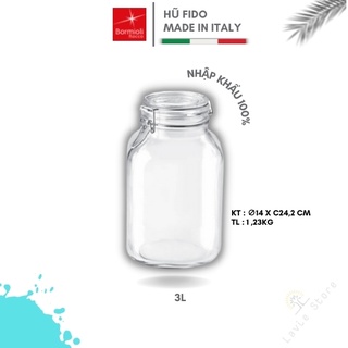 Hũ thủy tinh nắp cài Fido 3000ml (Bormioli Rocco) [nhập khẩu]