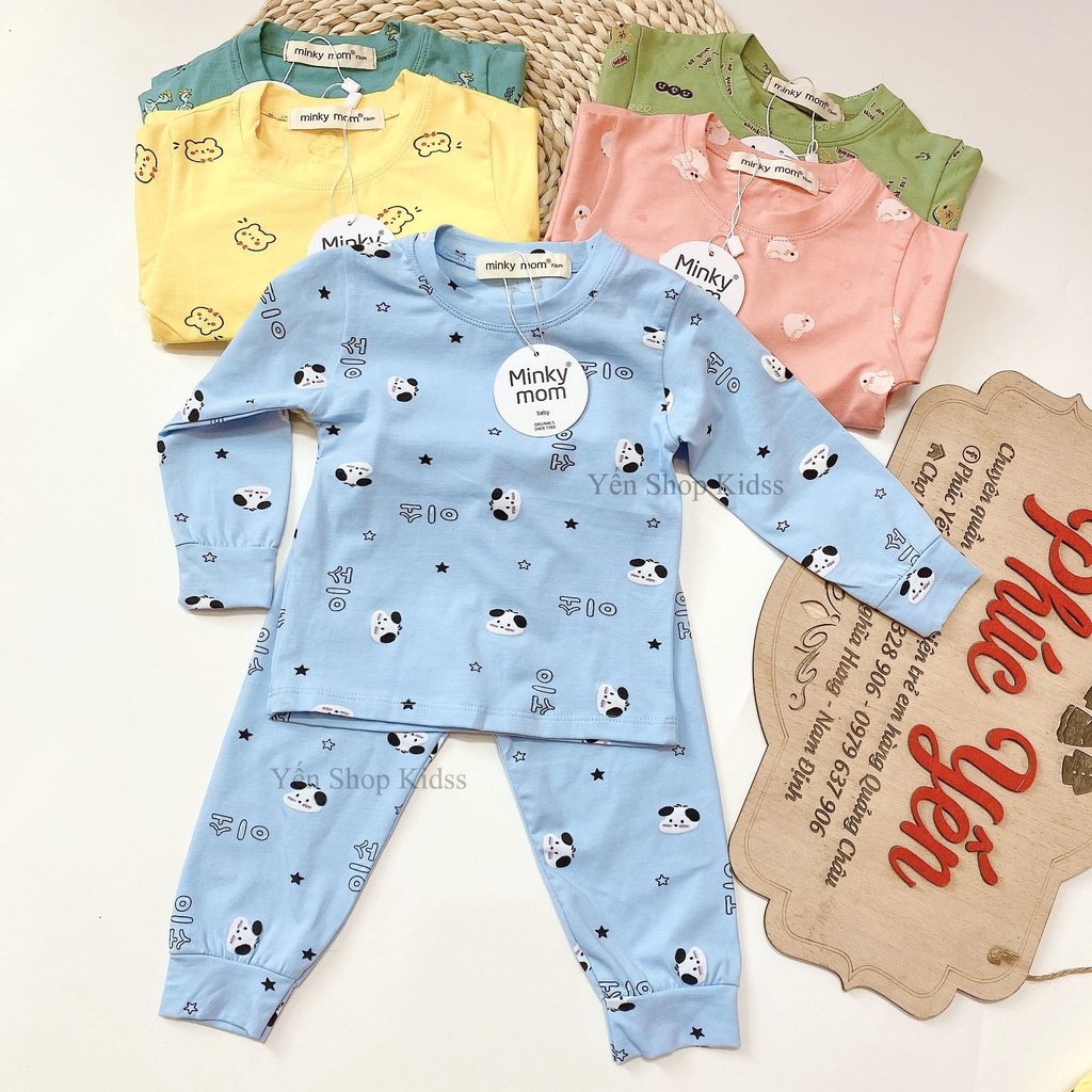 Bộ Dài Tay   Minky Mom Chất Cotton 100 % In Toàn Thân Họa Tiết Động Vật Vịt-Ngỗng Cho Bé (7-19kg) (SP001308 )