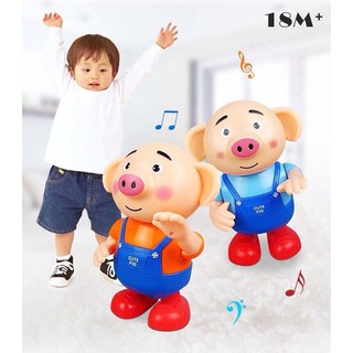 Chú heo Pegpa Pig biết nhảy biết hát có đèn LED phát sáng - tặng kèm 3 viên pin AA