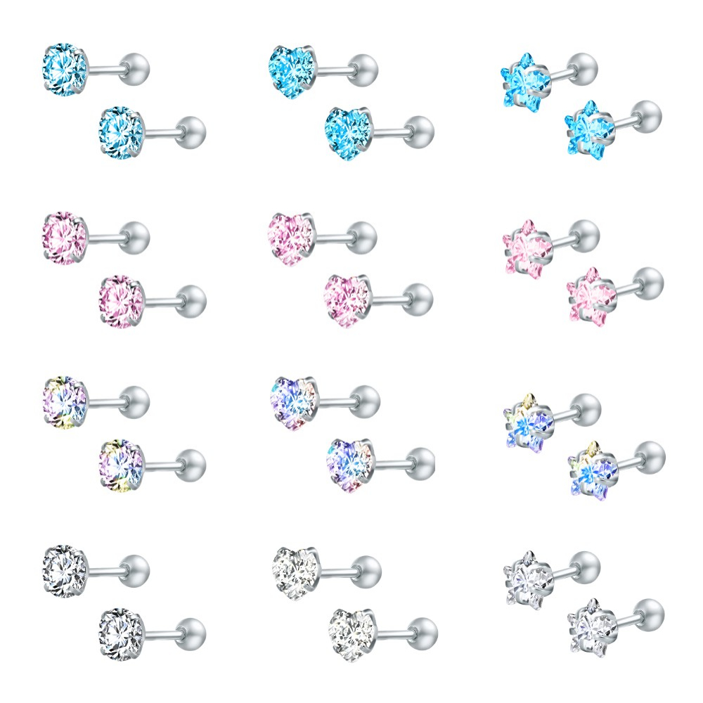 Set 4 Cặp Hoa Tai Thiết Kế Thời Trang Dành Cho Nữ