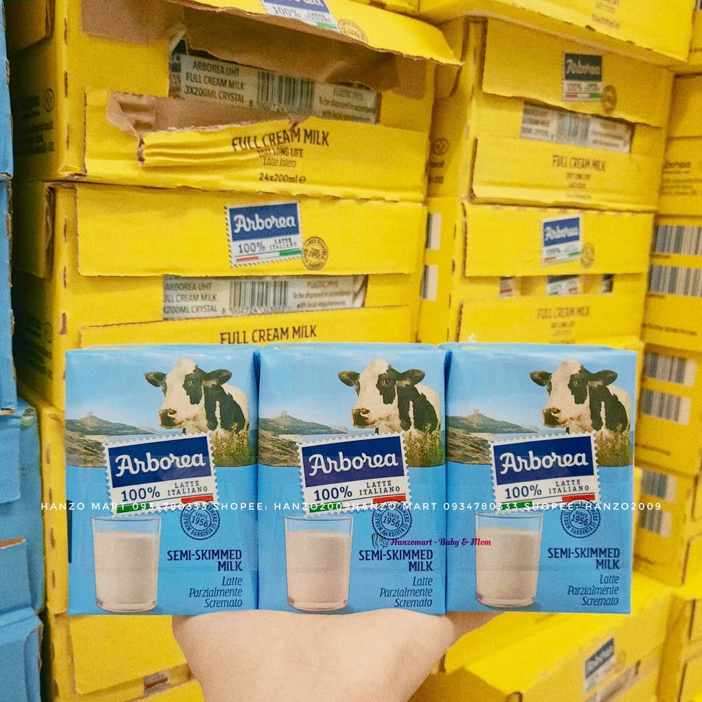 Sữa tươi Arborea vàng / xanh 200ml [Nguyên thùng 24 hộp]
