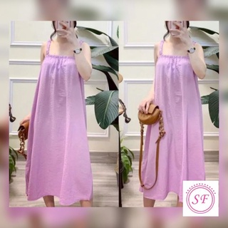 Đầm maxi 2 dây dáng suông - đầm bầu