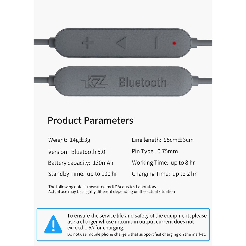 Cáp Bluetooth 5.0 APTX HD cao cấp chính hãng KZ