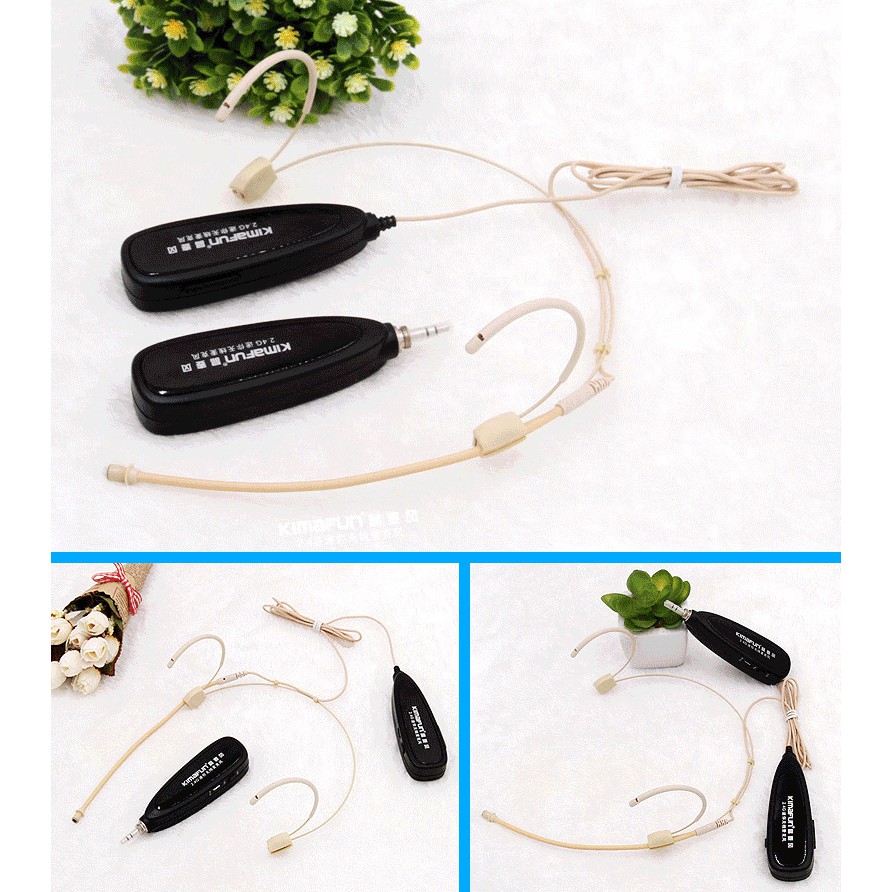 Micro hạt gạo không dây Kimafun KMG120 cho Amply, loa trợ giảng, Nhạc cụ có sẵn