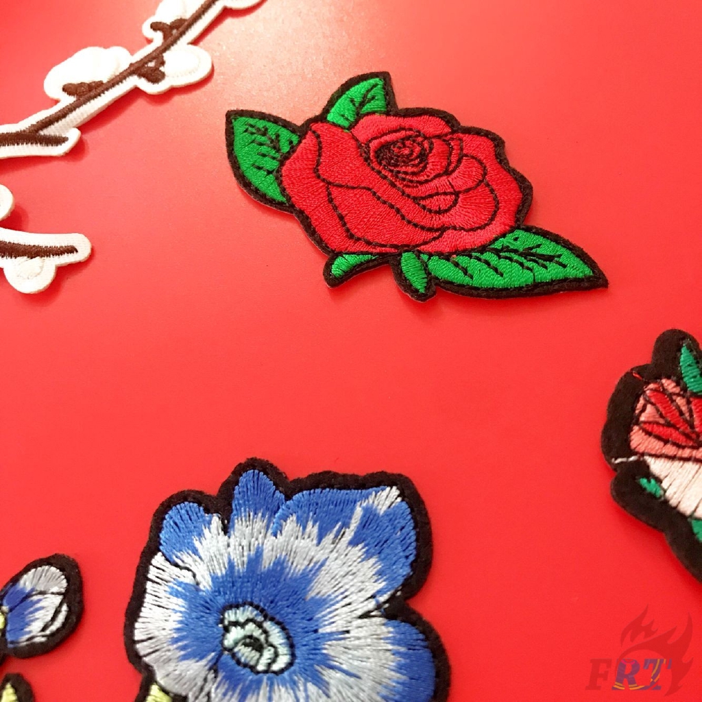 ☸ Flowers Patch ☸ 1Pc Diy Sew on Iron on Badges Patches Apparel Appliques