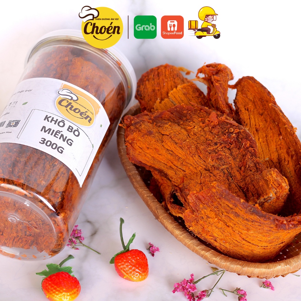 Khô Bò Miếng Lon 300g Loại 1 Cay Vừa Thịt Mềm Chuẩn Vị Thơm Ngon Choen08 | BigBuy360 - bigbuy360.vn