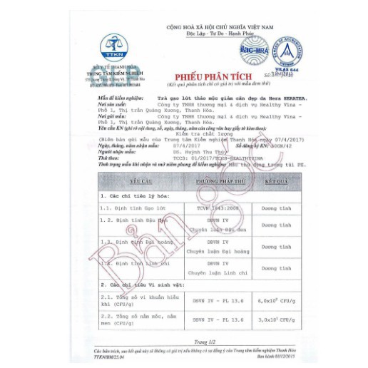 Trà Giảm Cân Gạo Lứt Hạt Chia HERA Mẫu Mới Nhất Giảm Cân Lợi Sữa