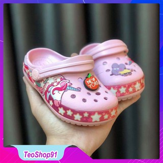 Dép Sục Ngựa Unicorn Dành Cho Bé Gái - Sục Baya Hồng Nhạt Dành Cho Các Bé Gái || [ Tặng Kèm 6 Sticker Xinh Xắn]
