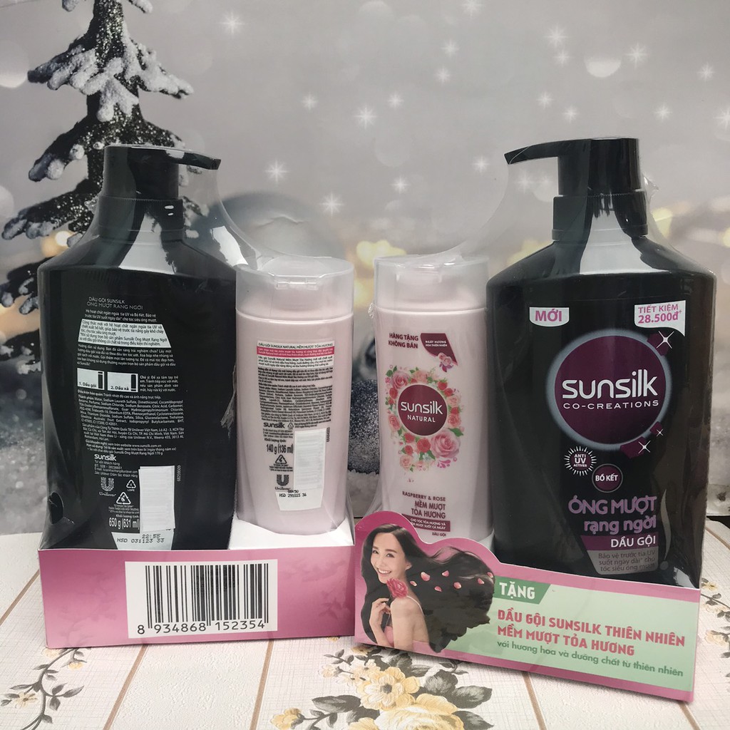 🔥 MUA 1 TẶNG 1🔥 Dầu gội đầu Sunsilk bồ kết 650gr TẶNG KÈM CHAI  XẢ(GỘI) MỀM MƯỢT 140G HOẶC KHĂN MẶT