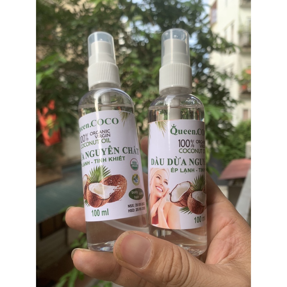 Dầu Dừa Ép Lạnh 100% Nguyên Chất : 130ml - 200ML- 50ML