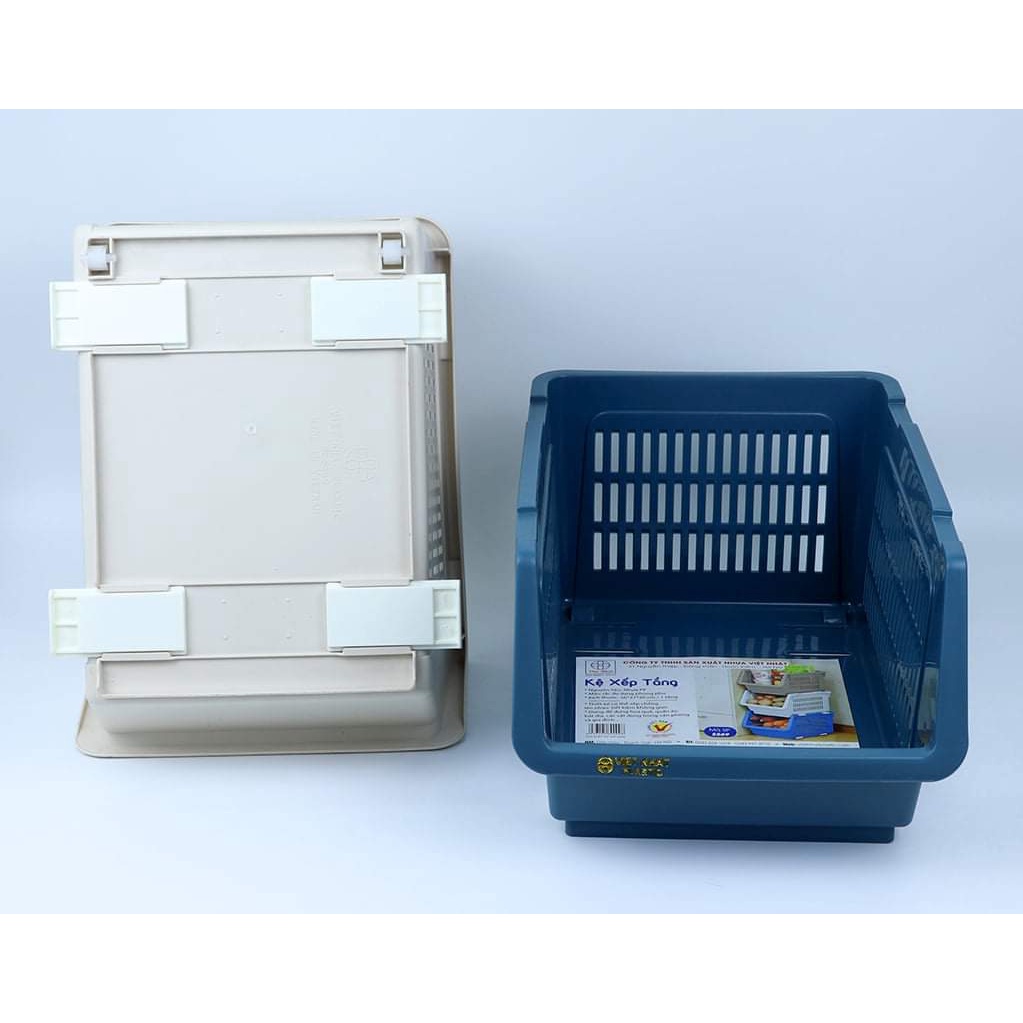 Kệ, giá xếp 3 tầng nhựa Việt Nhật. Kích thước 110 x 27 x 20cm/ 3 tầng.
