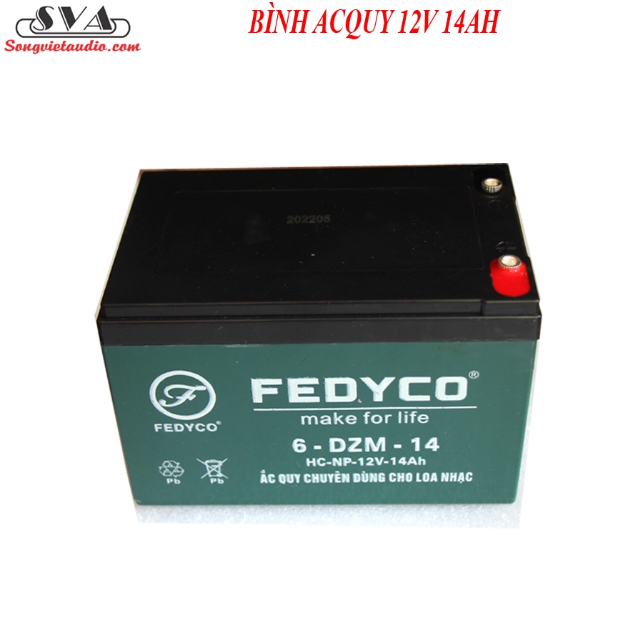 BÌNH ACQUY 12V - 14AH DÀNH CHO LOA KÉO - XANH