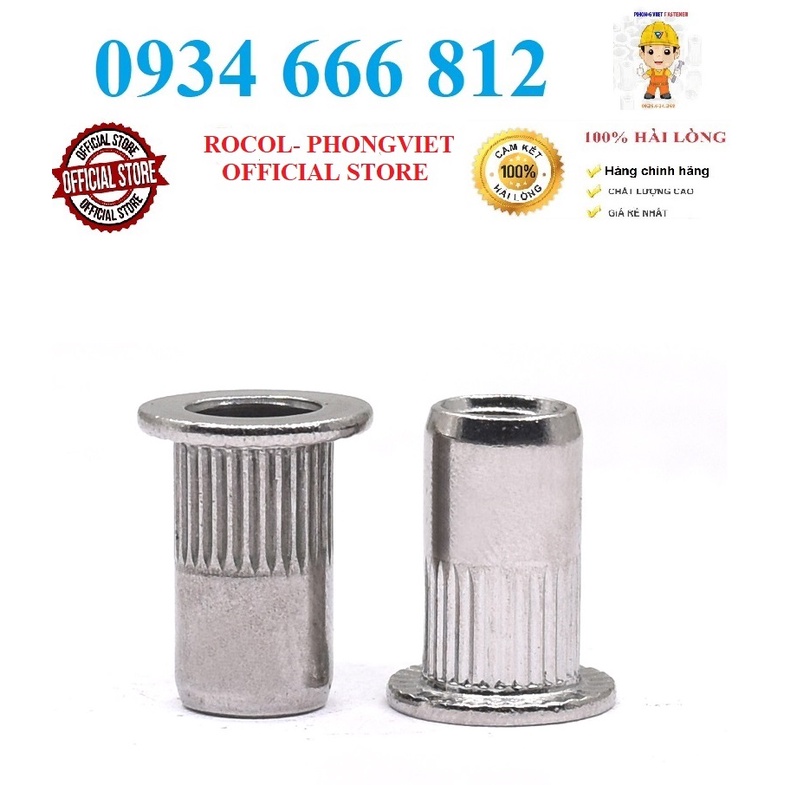 Ốc tán rút inox 304 M3, M4, M5, M6, M8, M10