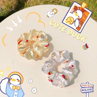 Cột tóc scrunchies bò sữa, cột tóc con vật dễ thương