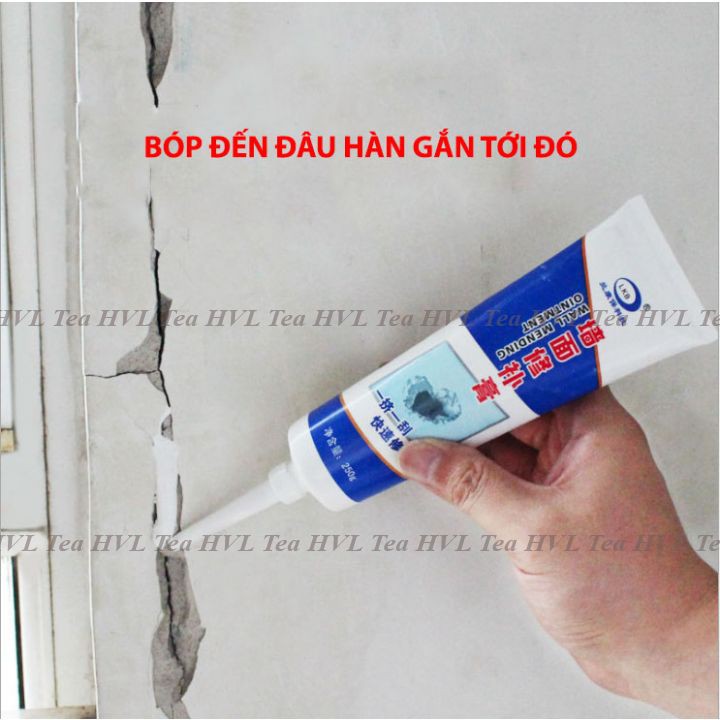 Keo vá tường chống thấm LBK, trám trét vết nứt khe hở tường, 250g, HVL TEA