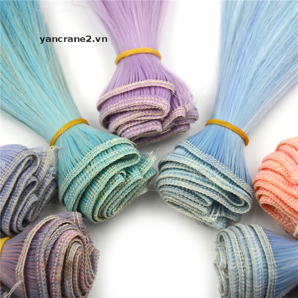 Tóc giả thẳng dài tự nhiên chịu nhiệt độ cao cho búp bê BJD/ SD 15cm