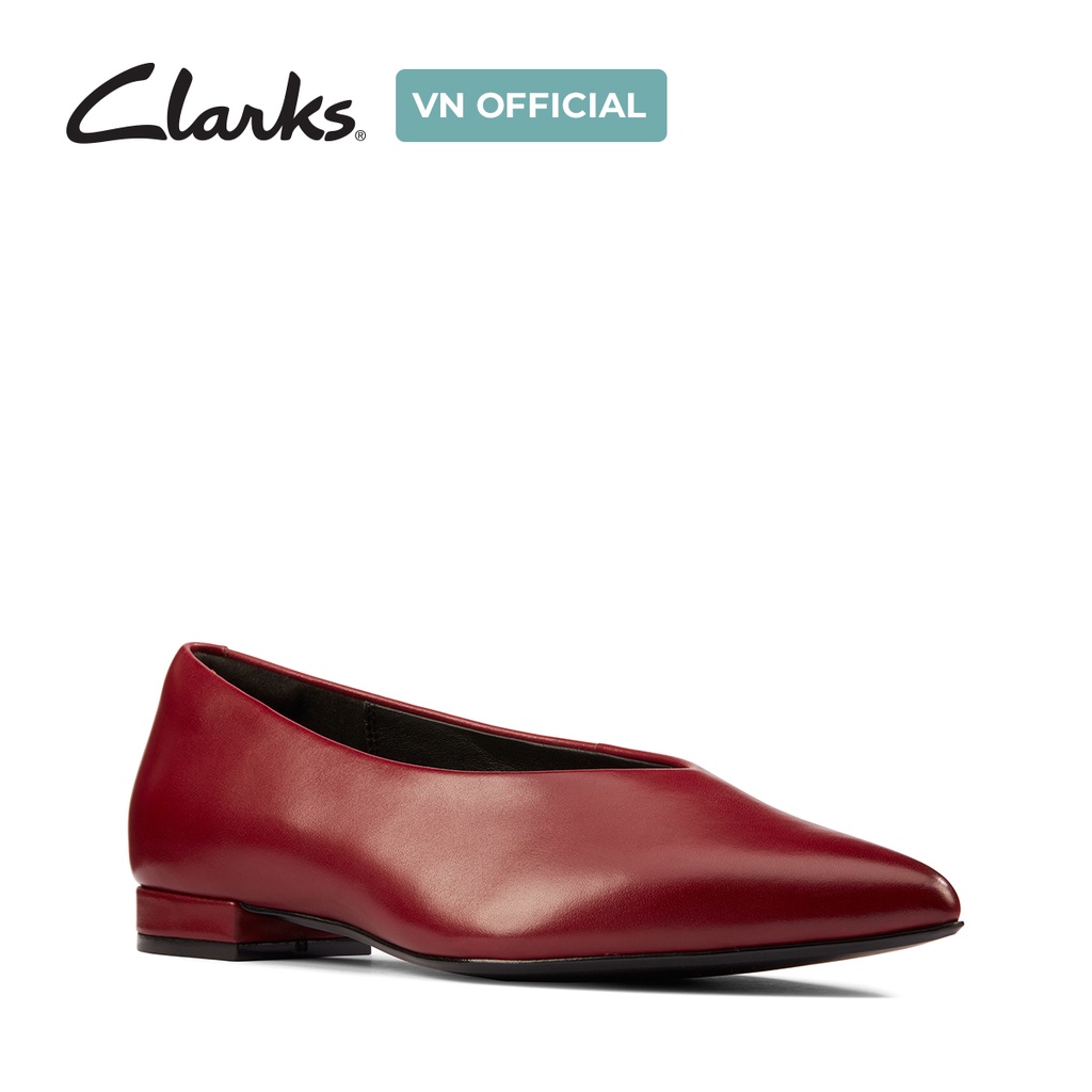 Giày sục da nữ CLARKS Laina 15 Easy màu đỏ