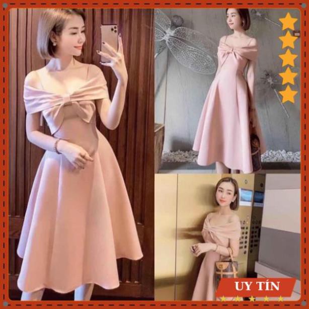 Đầm dự tiệc xoè trễ vai cao cấp 4 màu Eva_home_fashion | BigBuy360 - bigbuy360.vn