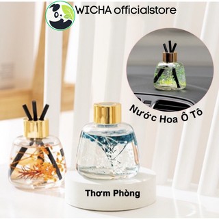 Tinh Dầu Nước Hoa Thơm Phòng Ô Tô WICHA 120ml Que Gỗ Tự Nhiên Lọ Khuếch Tán Tạo Hương Thơm Cho Xế Cưng Khử Mùi  KT10