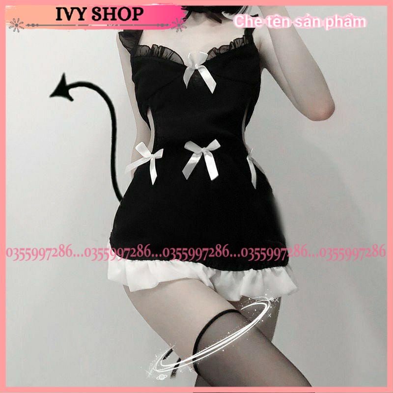 Váy Ngủ Nữ Hở Lưng Sexy Cosplay Y tá, Yếm Ngủ Buộc Dây Freesize Chụp Ảnh Indoor Studio Gợi Cảm - YtaN187 | BigBuy360 - bigbuy360.vn