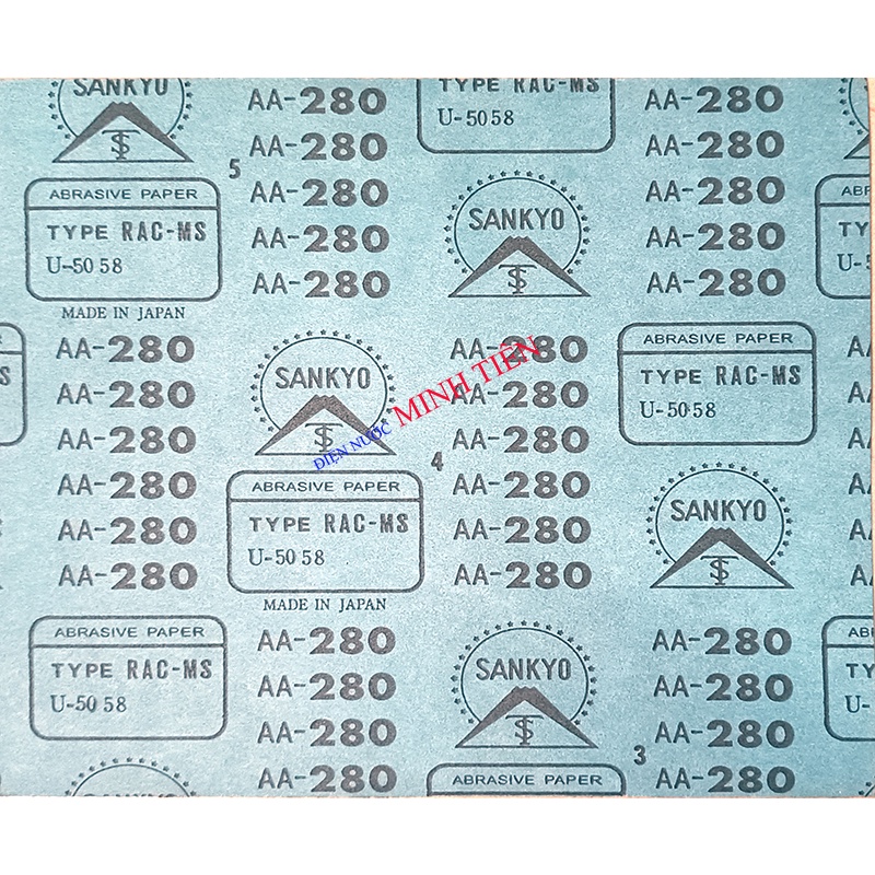 Giấy nhám Nhật Xanh SANKYO, Giấy nhám Nhật đen hiệu KOVAX độ mịn nhám