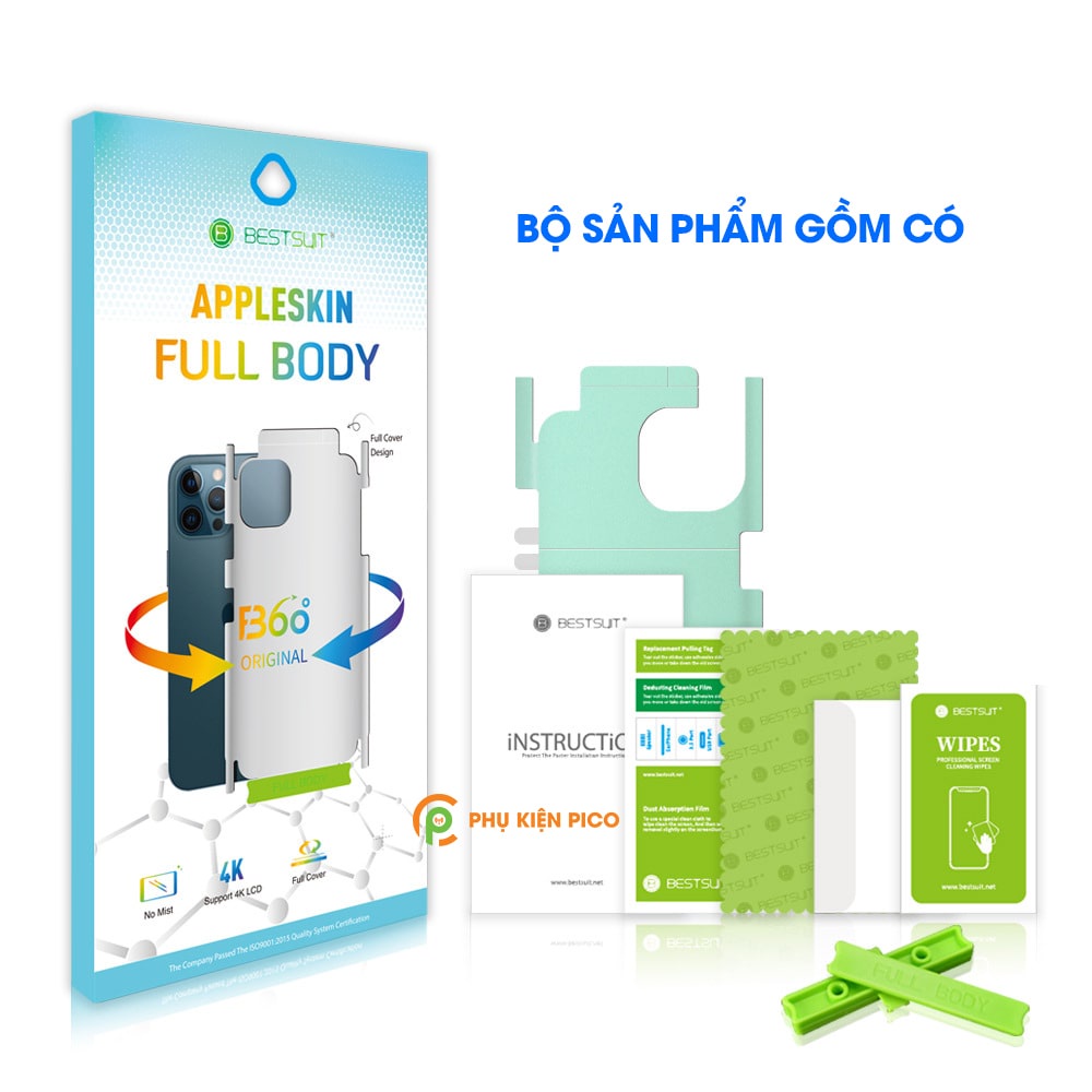Dán lưng Iphone 13 Pro Max chính hãng Bestsuit PPF cao cấp dẻo vân mờ dán full mặt lưng và viền cho Iphone 13 Pro Max