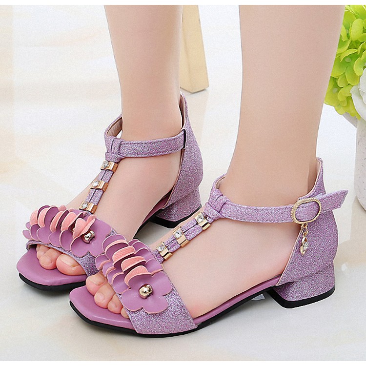 Dép Sandal Cao Gót Bé Gái Thời Trang từ 3 đến 13 tuổi - SD51