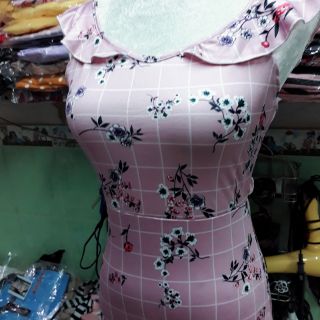 Đầm body hoa cột nơ lưng