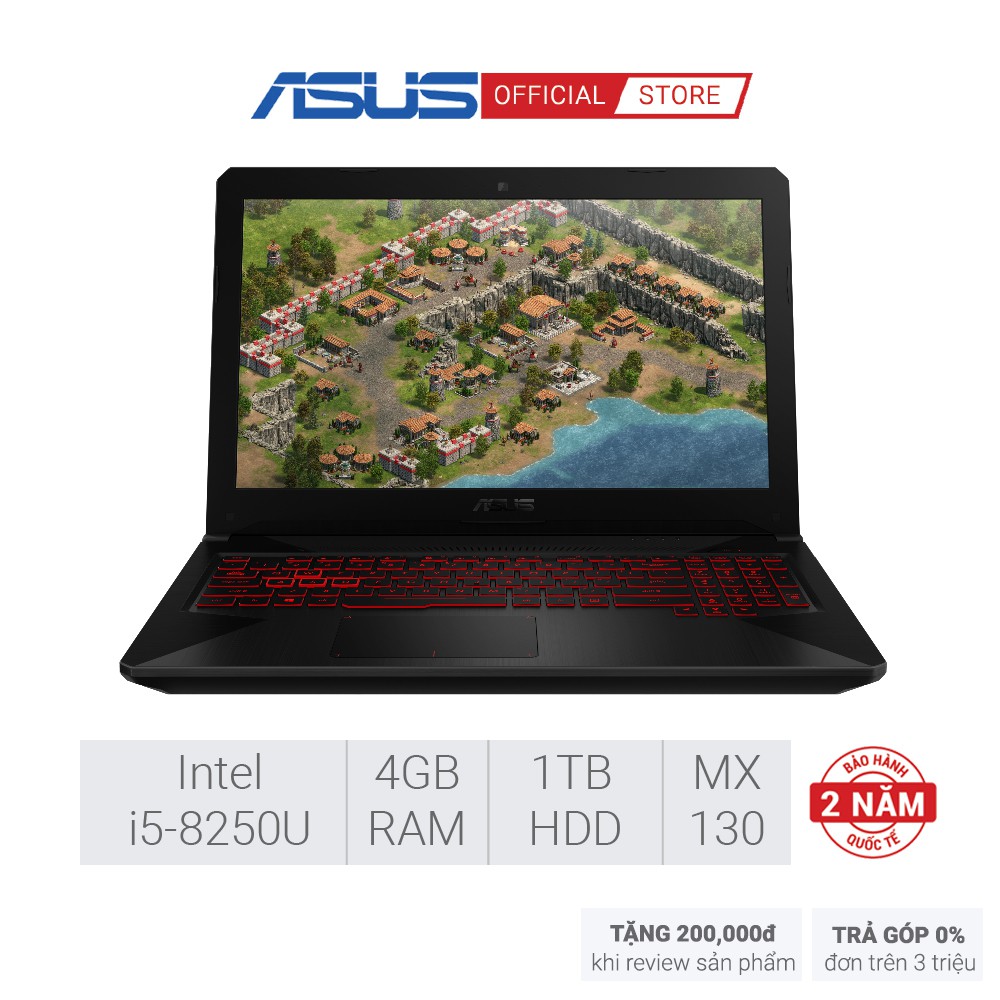[Mã ELMALL1TR5 giảm 6% đơn 3TR] Laptop ASUS TUF FX504GM-EN303 | 8GB | 256 HDD | Intel UHD Graphics 630 | WIN 10 | BigBuy360 - bigbuy360.vn
