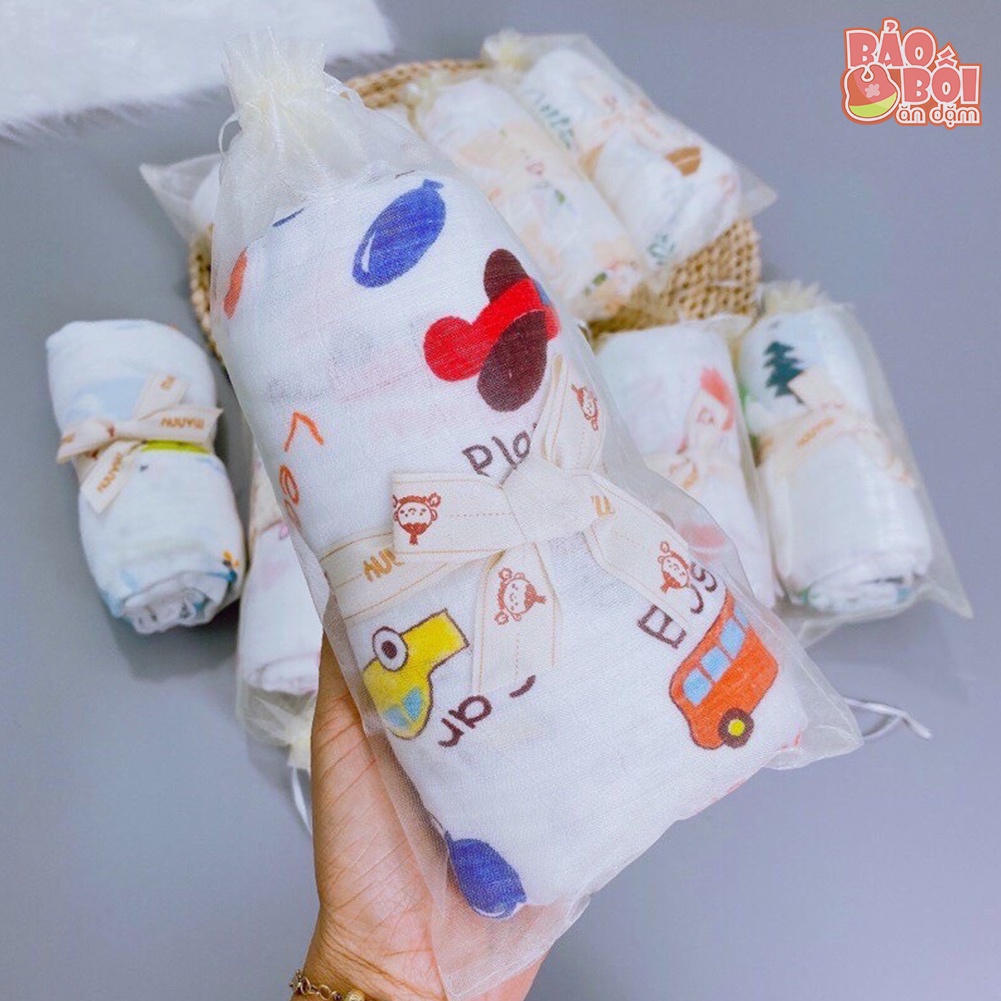 Khăn tắm cho bé, sợi tre siêu mềm, mẫu túi lưới MANNY