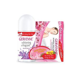 Lăn khử mùi trắng da Gervenne Purple Lily 50ml + Soap 90g